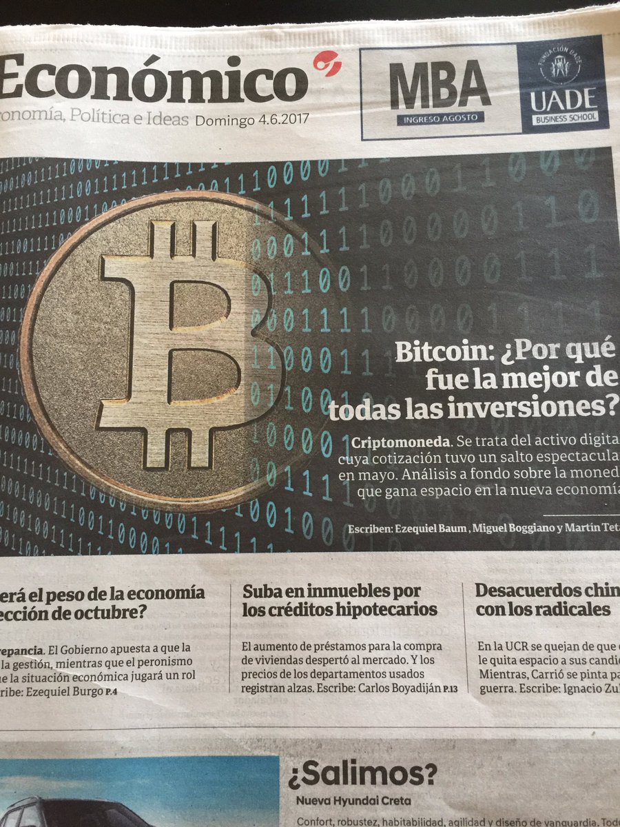 Miguel_Boggiano's tweet photo. Me encuentran hablando de Bitcoin junto a @martintetaz en la nota principal de economía de Clarín https://t.co/5zRGci5X3q