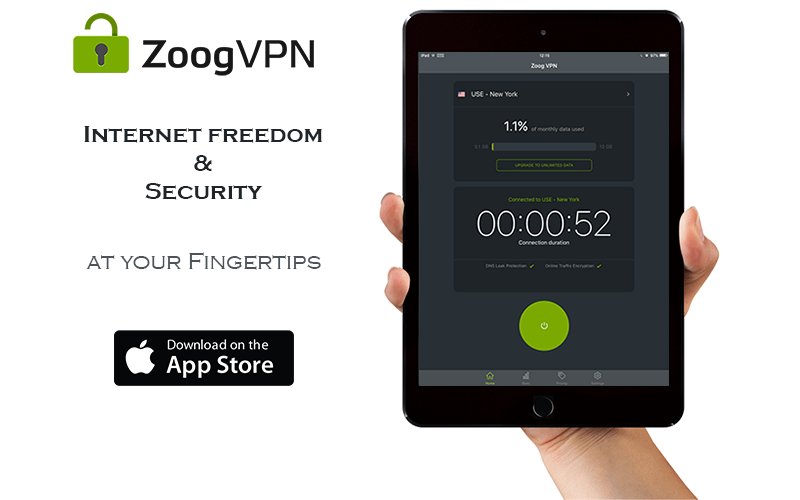 zoogvpn's tweet photo. We've just launched our new iOS #ZoogVPN app in Beta for iPhone and iPad! #OnlineFreedom &amp; #AnonymousIP on the go. https://t.co/gljztPNAZr https://t.co/ME4XGLEeMi