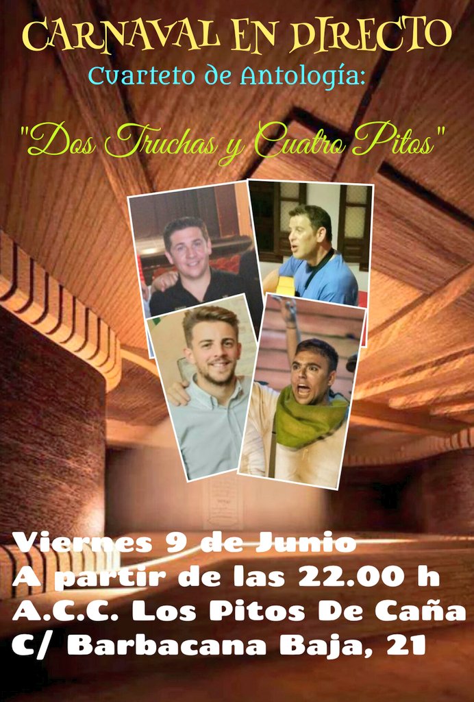 PitosdeCana's tweet photo. ¡El viernes pasamos de trío a cuarteto, echaremos un ratazo! https://t.co/uYVvD0lPYu