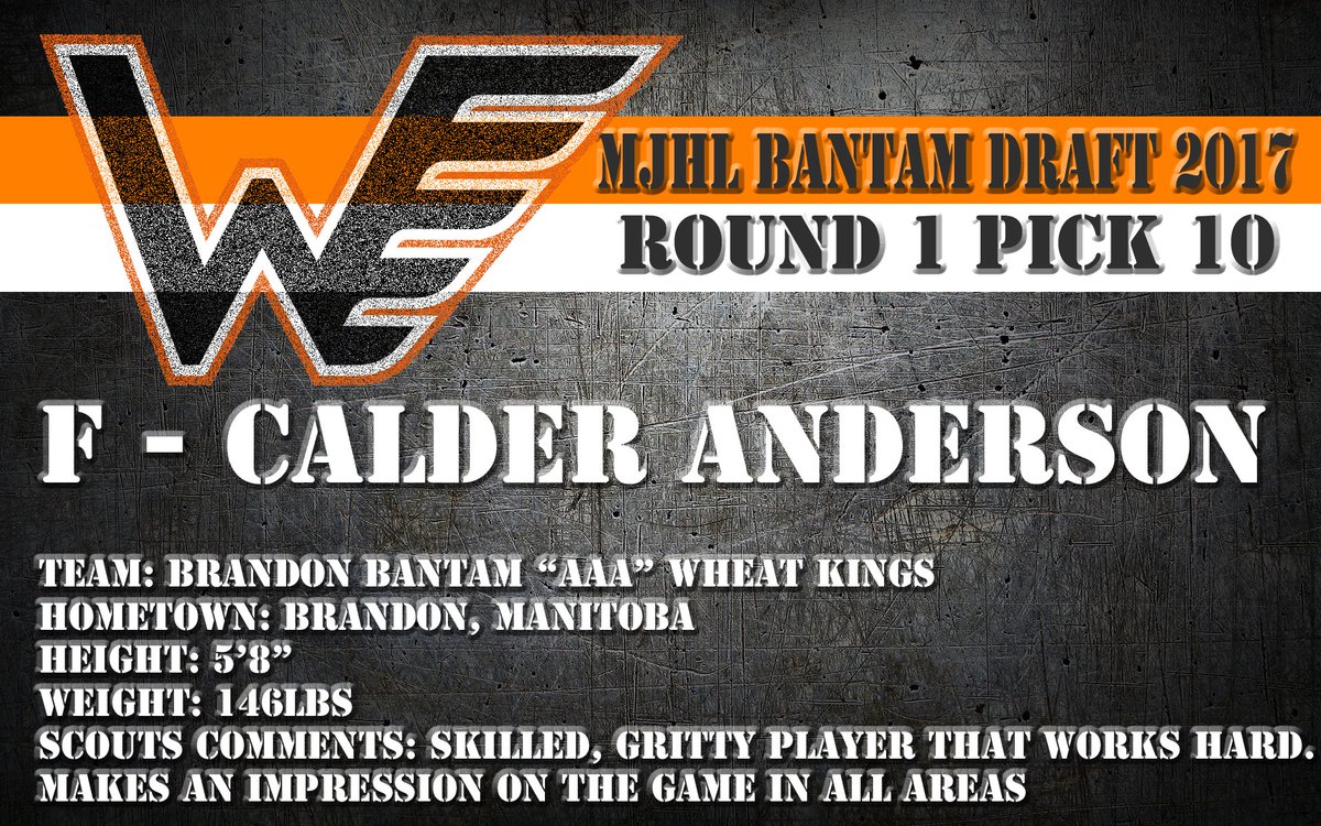 ROUND 1 - PICK 10: The Flyers are pleased to select F Calder Anderson from Brandon with our first pick. #mjhldraft