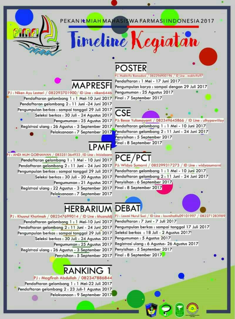Ayo join! DAFTARKAN DIRIMU DI PEKAN ILMIAH MAHASISWA FARMASI  INDONESIA ✊
Part2