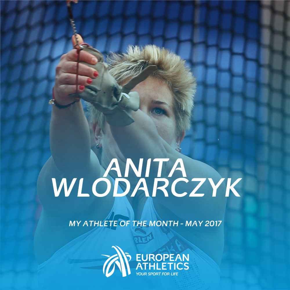 EuroAthletics's tweet photo. RT to vote for Anita Wlodarczyk as your #athleteofthemonth!

Wlodarczyk opened her season with a world-leading throw of 79.73m in Doha. https://t.co/fGcOTXmFdr