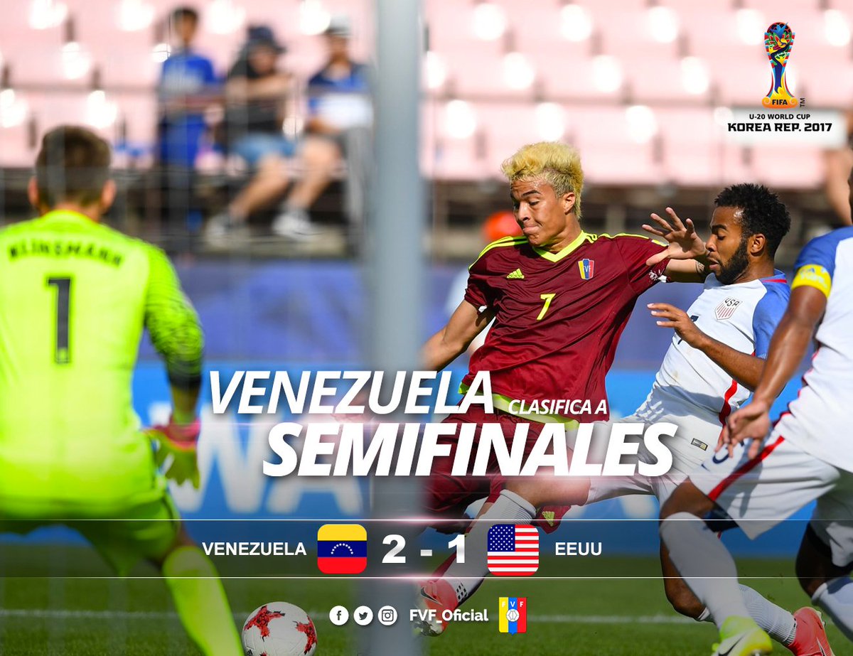 Solgrafic's tweet photo. Nuestra @VinotintoSub20 derrotó 2-1 a USA y jugará en la SEMIFINAL https://t.co/cICy5IgIBr #VamosVinotinto #U20WC https://t.co/vBwLSaw73s
