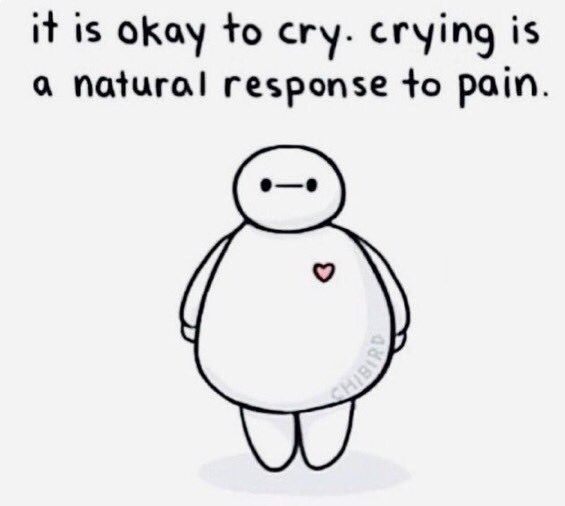 ItsBreeSinclair's tweet photo. It is okay to cry. #CryingIsOkay https://t.co/CSXzOu7YsR