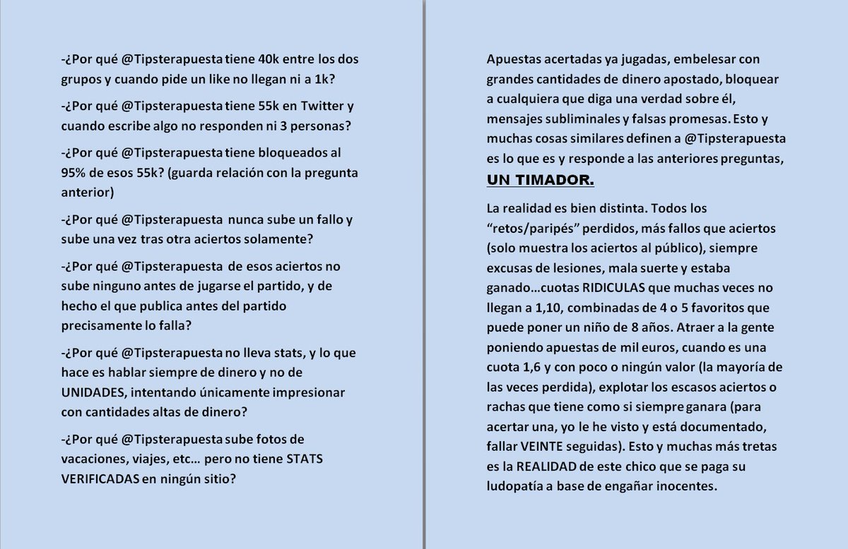 Popbowmvp's tweet photo. Muchos conocen a uno de los mayores fraudes (o el mayor) de las apuestas,un auténtico mentiroso y manipulador llamado @Tipsterapuesta ¿Y tú? https://t.co/3tUXs194x3