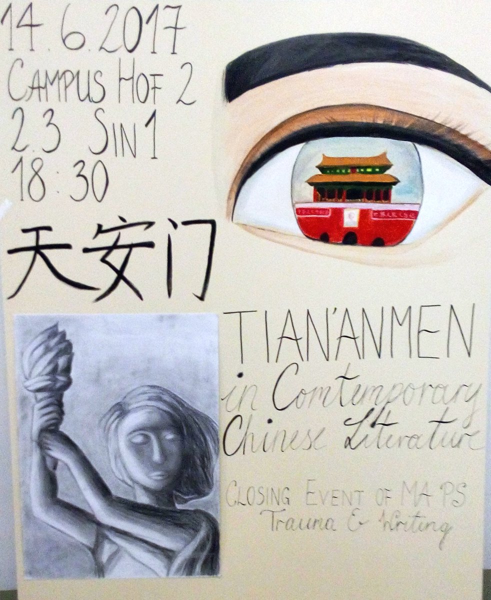 arnhilthoefle's tweet photo. 28 years ago today... Save the date: "Tian'anmen in Contemporary Chinese Literature", event organized by my students @univienna https://t.co/cVbWTMiUjX