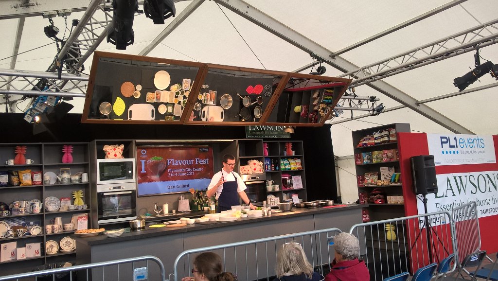 Dan Gillard from St Elizabeth's House in the Flavour Fest cookery theatre now! #foodfestival