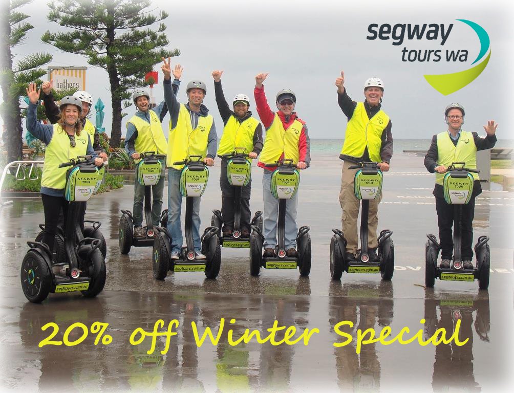 SegwayToursWA's tweet photo. Enjoy #WADay with @SegwayToursWA.Take advantage of our special with 20% off guided Segway tours at Perth. Book now; https://t.co/760fJfED8w https://t.co/qXBorJnASS
