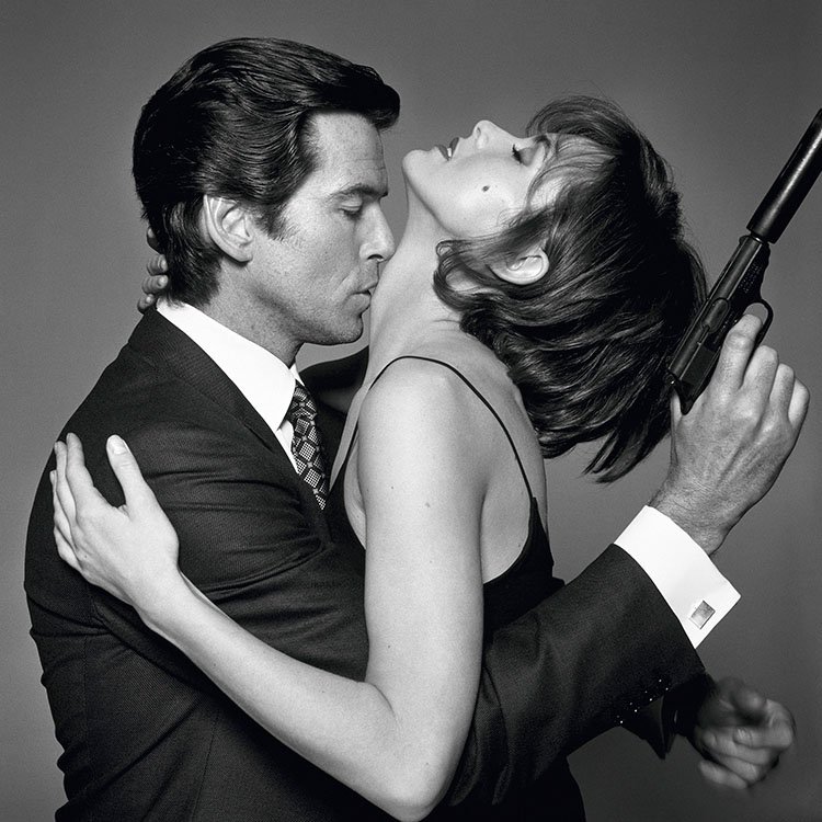 Happy Birthday Izabella Scorupco, here\s a publicity photo from \Golden Eye\ with Pierce Brosnan, 1995. 