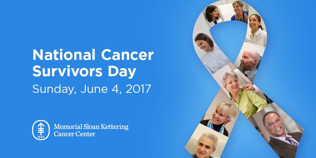 MSKCancerCenter's tweet photo. Happy National #CancerSurvivorsDay! RT if you or someone you love is a #cancersurvivor! #CancerSurvivorsDAy2017 #CelebrateLife. https://t.co/oYjkOqEBwL