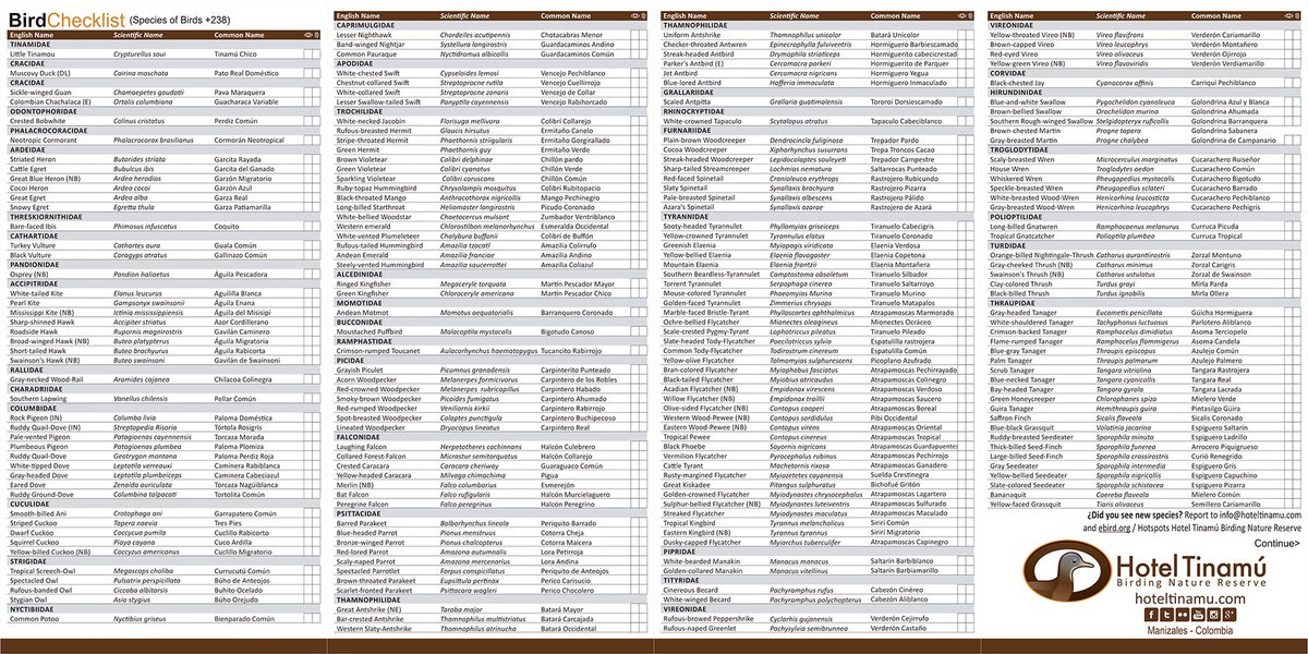 tinamubirding's tweet photo. Download our #BirdChecklist with 238 bird species registered
https://t.co/9vvV0s9vjy https://t.co/sD5GHavFOq