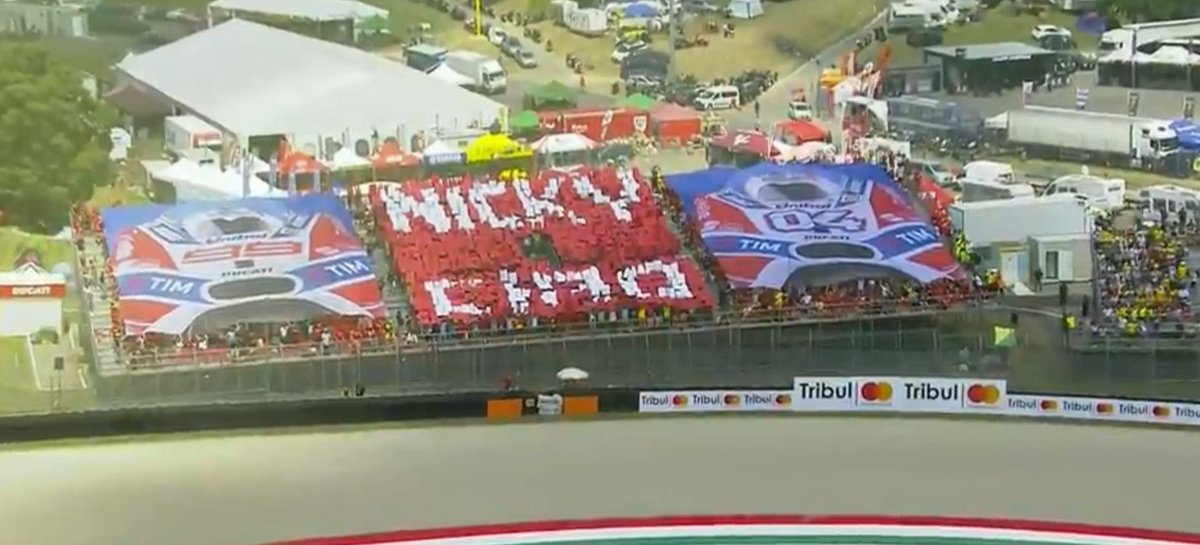 Tribute to Nicky Hayden by the Ducati grandstand. #ItalianGP #MotoGP
