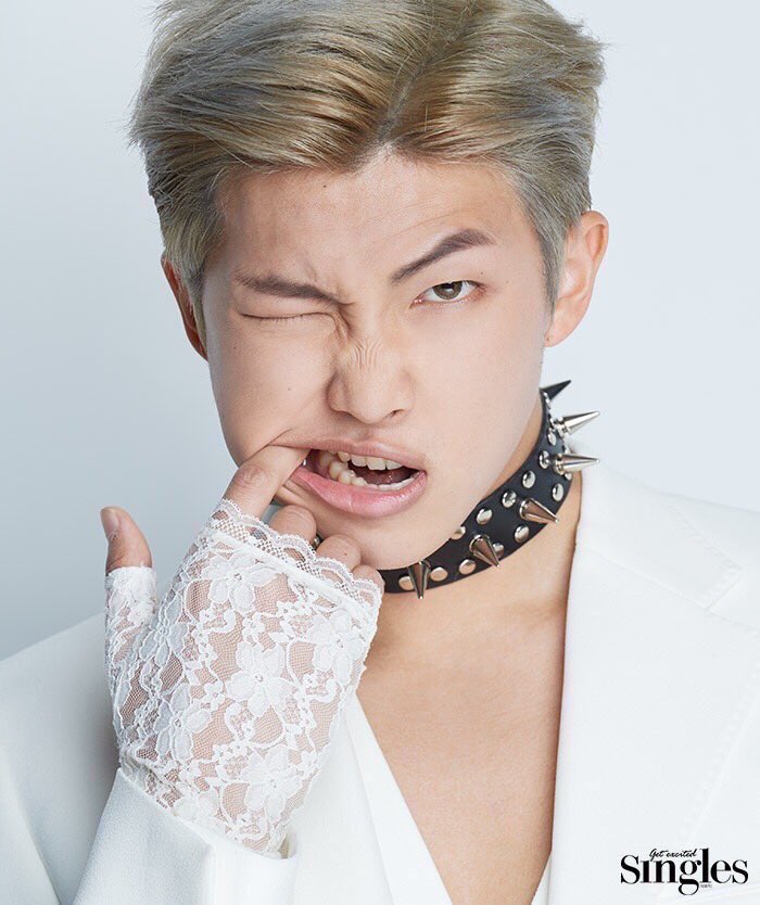 ljnsprince's tweet photo. namjoon, our leader, breaking gender roles https://t.co/fWjd54MusV