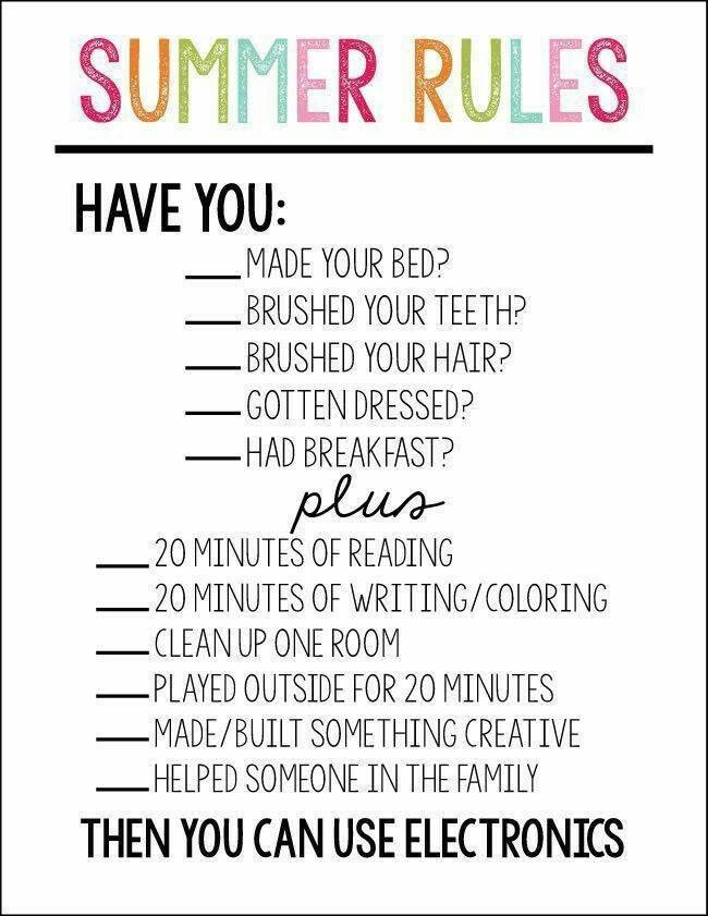 ReginaBrett's tweet photo. Good tips for limiting summer screen time https://t.co/jHMJRJWjSr