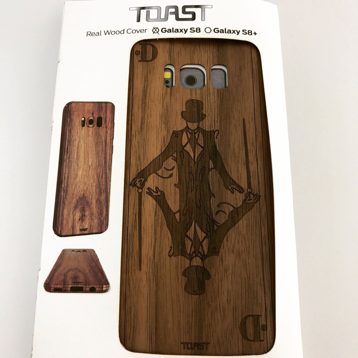 Toastmade's tweet photo. Custom cover of the day. Double dapper dude on walnut Galaxy S8 cover. #s8 #s8case #galaxys8 #s8plus #galaxys8plus #customcase #pdxmakers https://t.co/SCVHRCQrn5