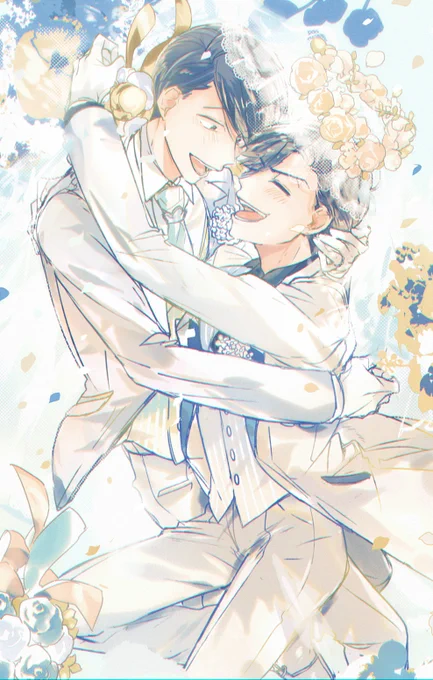 アレのウエディング衣装可愛すぎてチョロカラの表紙描き直してしまった 