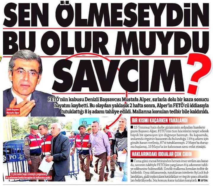 EmineGze2's tweet photo. Savcımızı kaza süsüyle Şehid ettiler FETOnun Şerefsiz İtleri bir bir serbest Bırakılıyor... https://t.co/OjKZWIIdif