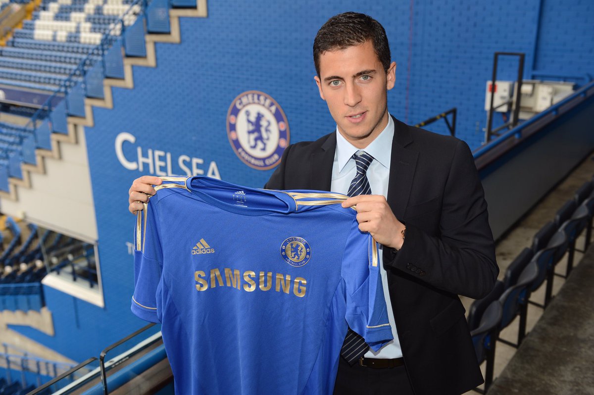 ChelseaFC's tweet image. We signed @hazardeden10 five years ago today! 🙌