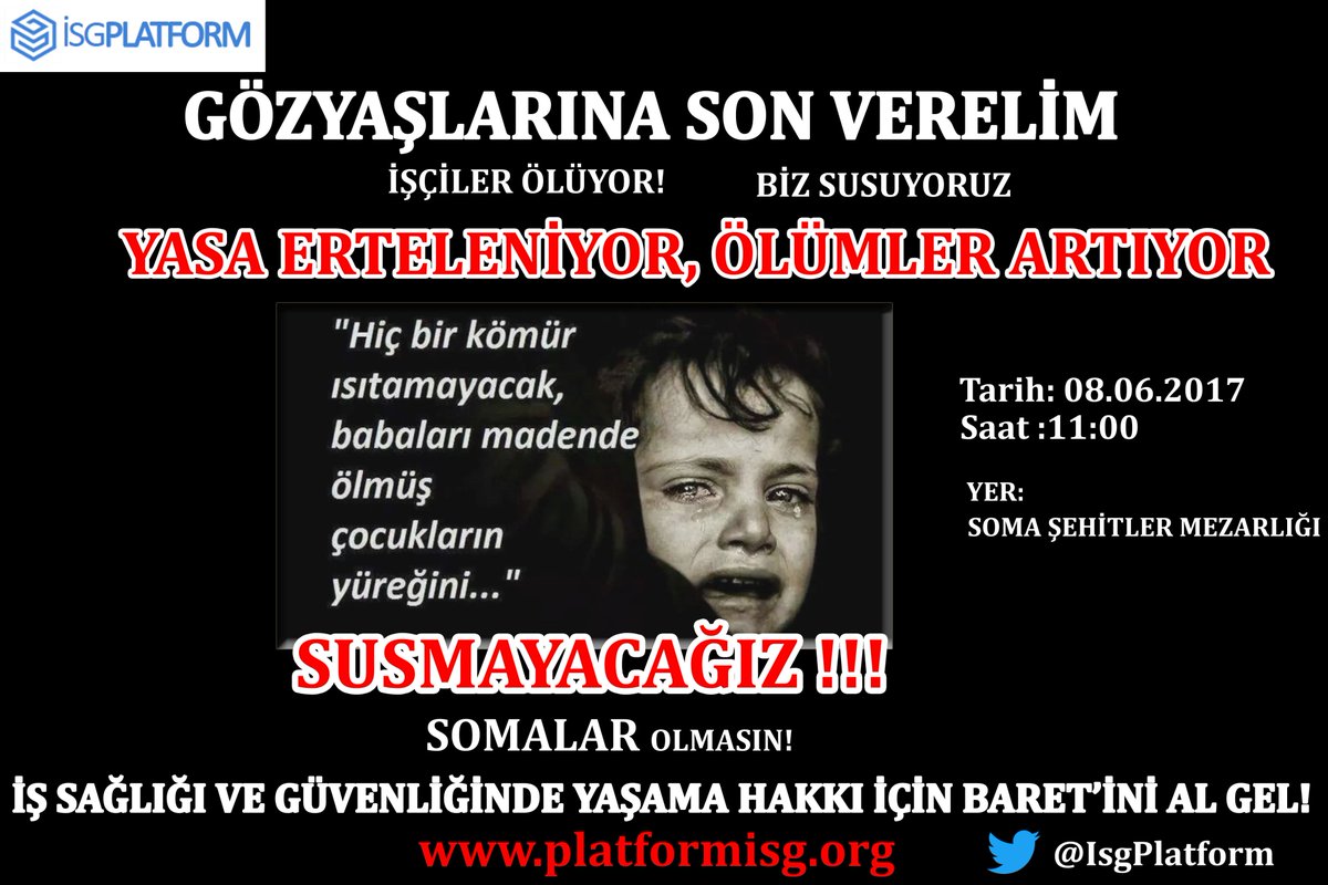 IsgPlatform's tweet photo. 5 Ayda 404 kişi iş kazasında yaşamını yitirdi. Artık #1temmuzuertelemedenetle ölümler olmazsın https://t.co/Pzz1pK7NAU