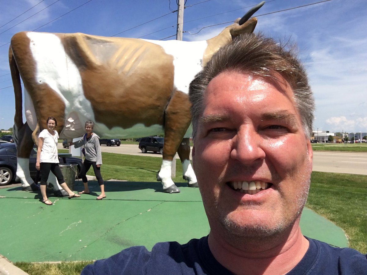 Found this statue in the Chipotle parking lot in Janesville, WI. Holy Cow!...or don't have a Cow!...or whatever else comes to mind...