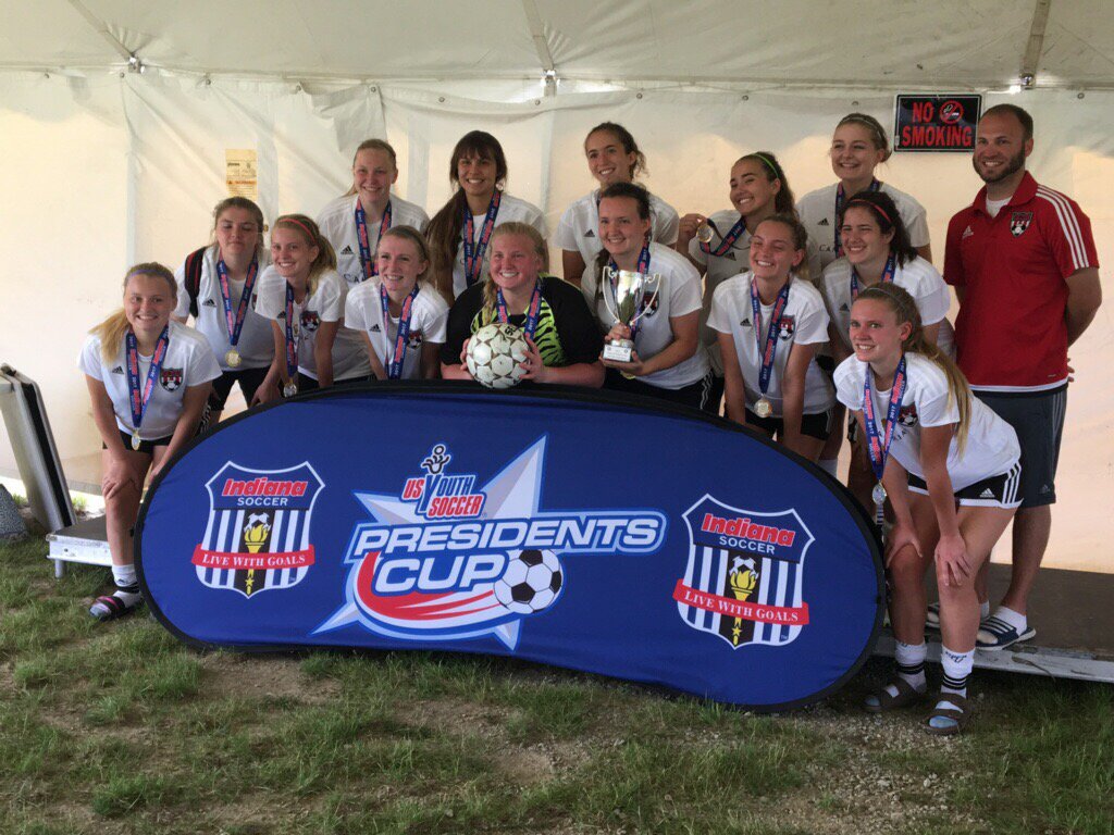 SCSA_Soccer's tweet image. Congratulations to @Coach_Wiltsee and the U18G on winning the Presidents Cup and advancing to Regionals in Kansas.