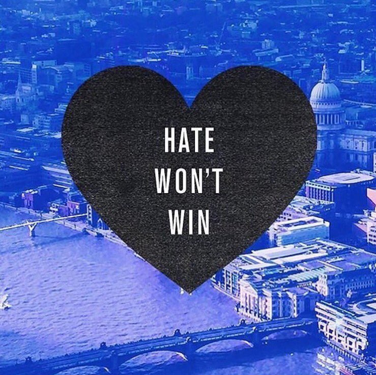 Today our hearts are with all of the #victims of terror and their #families, from #London to #Manchester, #Iraq to #Syria. #hatewontwin