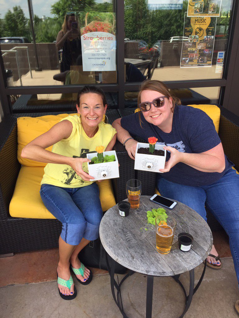 TriadGPO's tweet photo. Having a great time building terrariums @FoothillsBeer Tasting Room! Thanks for having us! https://t.co/ttCIFtCqkn