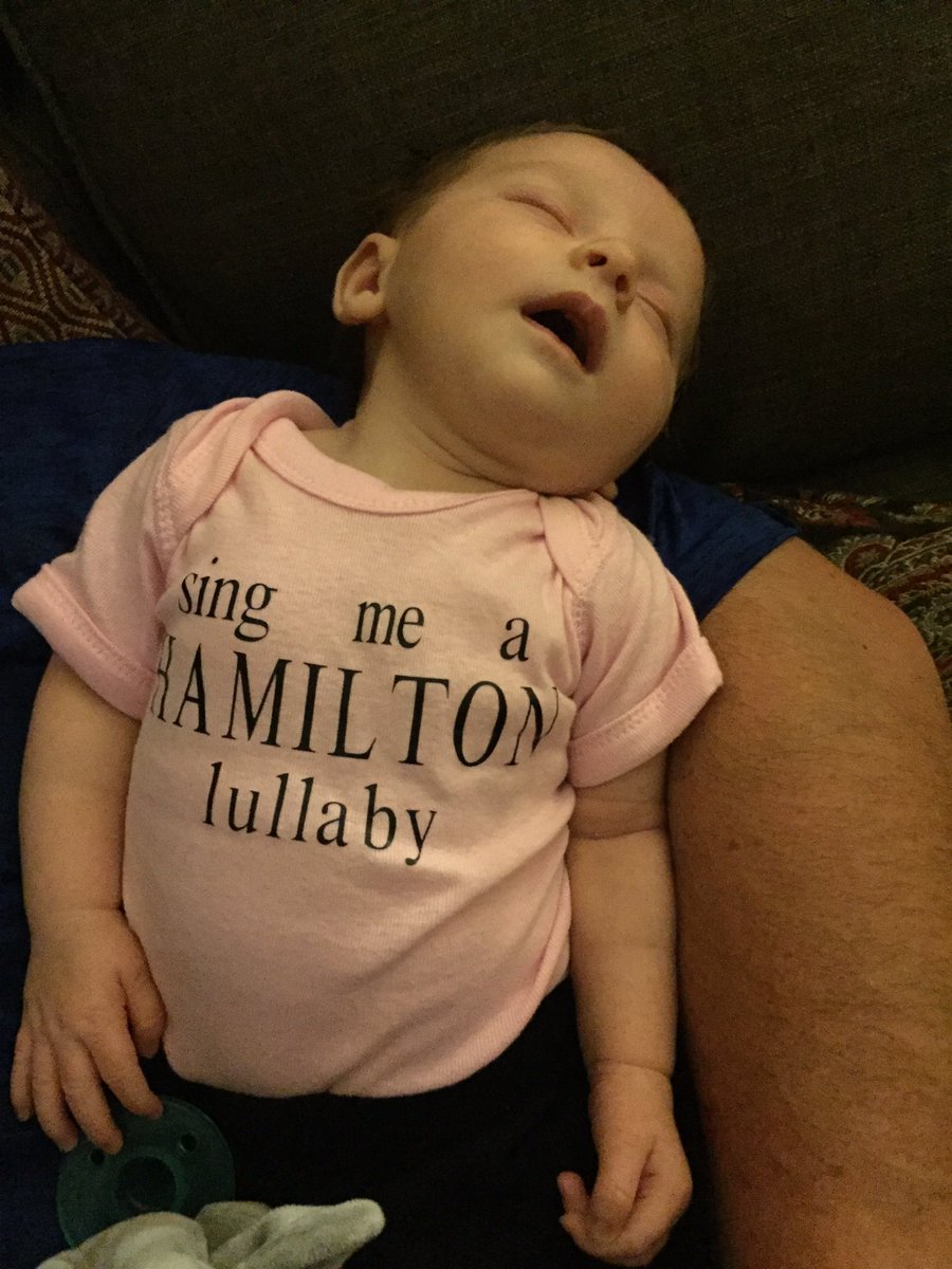 aldenlynn's tweet photo. @Lin_Manuel onsie says it all, and I'd have to say it worked #Hamilton #mommysfavorite https://t.co/NwEMDBOpIV
