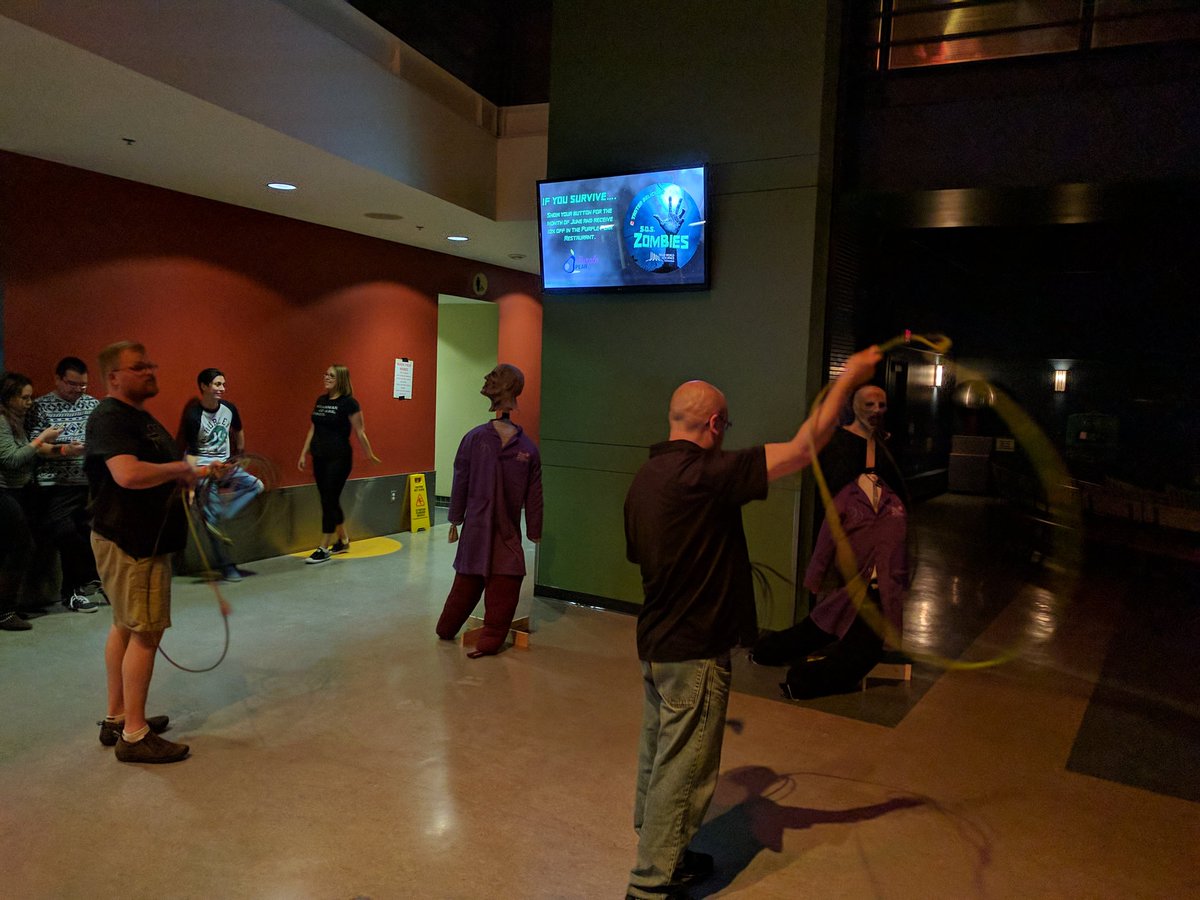 LeeJaxK's tweet photo. Such a fun night training for and (not) surviving the #zombie apocalypse.. #mytwose #yeg #ExploreEdmonton @TWoSEdm @simeventsyeg https://t.co/fia2Hp61Ld