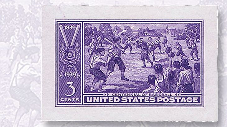 LinnsStampNews's tweet photo. Vintage 1939 #Baseball Centennial die proof hits home run at May 12 #Harmers auction: https://t.co/fRNjXP7eSE #AuctionRoundup @MLB https://t.co/1Ap90bqlLq