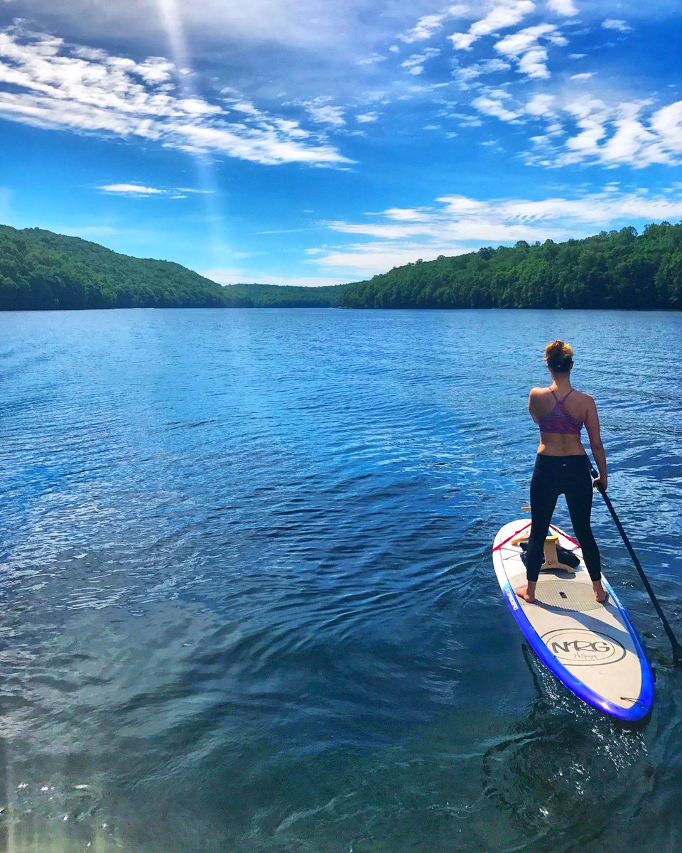 HalesPerry's tweet photo. Picked up a sweet little water nymph on the dock this morning #SUP #PowerOfShe @Athleta https://t.co/PX8PQDsNAI