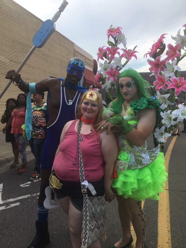 MrFriendly's tweet photo. Funfunfun costumes seen at @ferndalepride #PrEP #PrEPWarrior #DateStigmafree #superhero #beasuperhero #FerndalePride #FerndalePride2017 https://t.co/OMtIgKsXTD