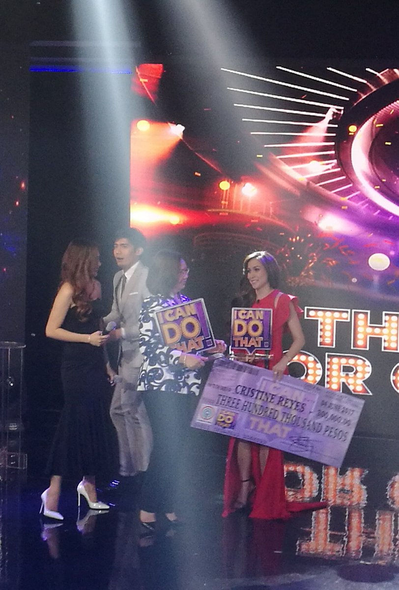 Cristine is named second placer. #iCanDoThatGreatestEntertainer