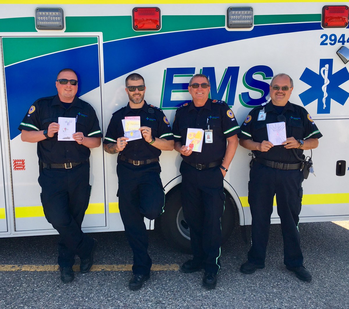 EHS_Alberta's tweet photo. Thanks @HAS_LRSD! These amazing cards were created for #YourEMS South Zone practitioners. Truly appreciated! #psweek2017 @ParamedicChiefs https://t.co/Yebv7V5yqd