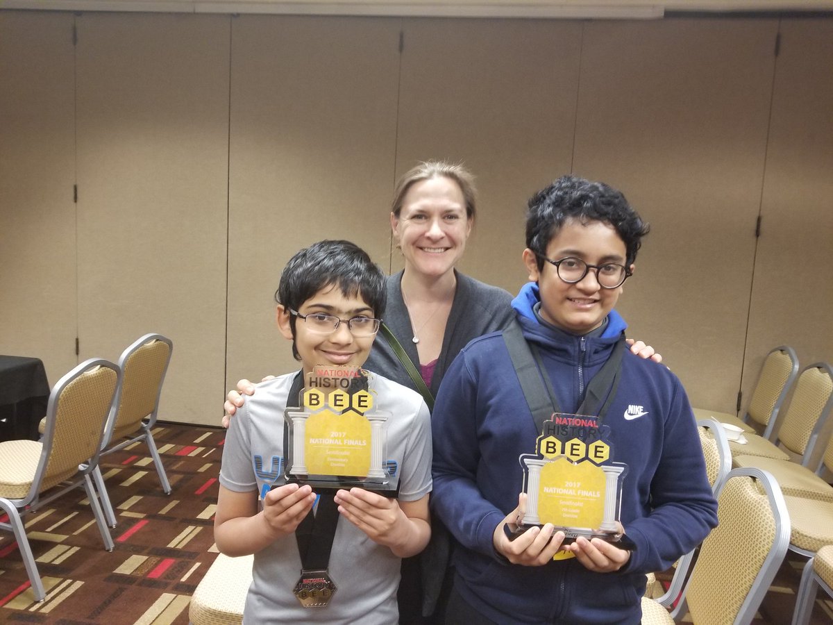 jbraskich103's tweet photo. Taking home some hardware and trophies for titles in the nation's top 16 #engage103 #nationalhistorybee https://t.co/DqsAu36Kt9