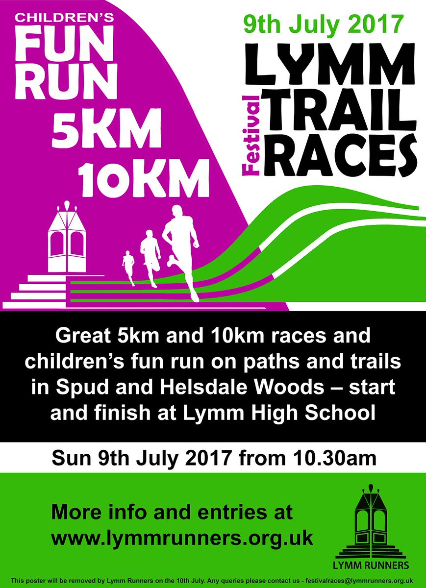 LymmTrailRaces's tweet photo. Don't miss out on entering the 2017 event on 9th July, entries open https://t.co/kfyDLmhZ3N …🏃🏃‍♀️ https://t.co/Upw9T2XDr6