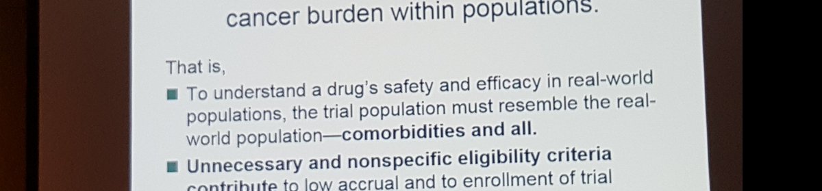 WilliamDale_MD's tweet photo. Patient advocate nails it: include those with "comorbidities and all" #GeriOnc #ASCO17 https://t.co/StPUePpvJI