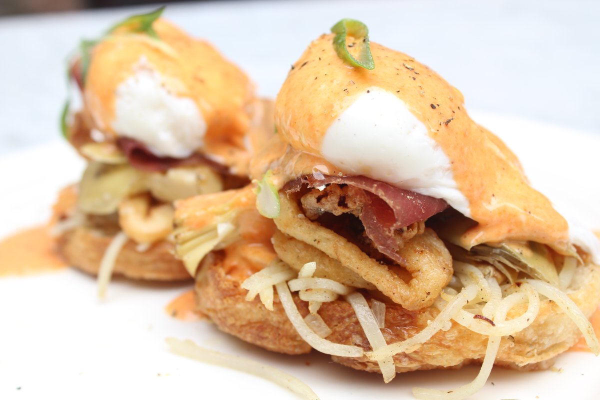 SPOILER: Hunger may result in viewing the following... #EggplantBenedict