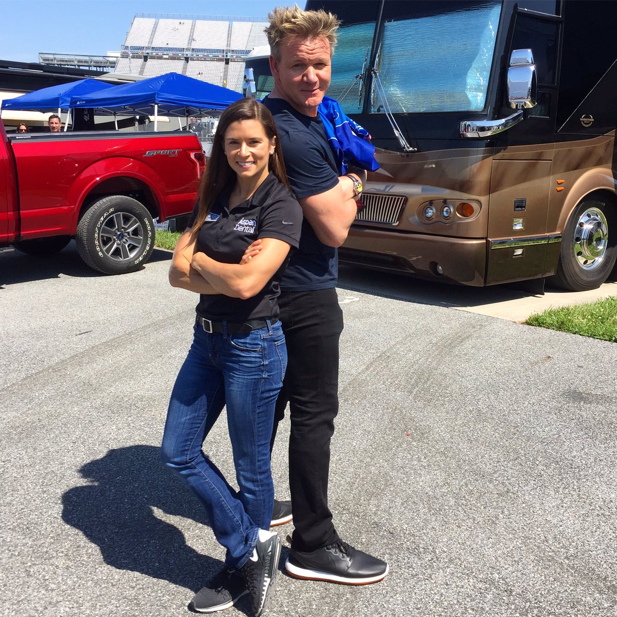 Excited to be today's Grand Marshal at the <a href="/MonsterMile/">Dover Motor Speedway</a> ! Catch the race today at 1 est on <a href="/FS1/">FS1</a> &amp; catch <a href="/DanicaPatrick/">Danica Patrick</a> on #TheFWord Weds !