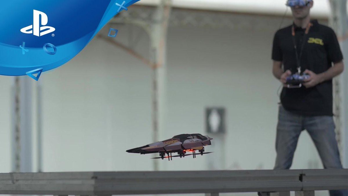 PlayStationDE's tweet photo. Kommt eine #Drohne geflogen ... → https://t.co/whj9jy1ve0 #Tigron #WipEout https://t.co/Ox1cY8jQGa