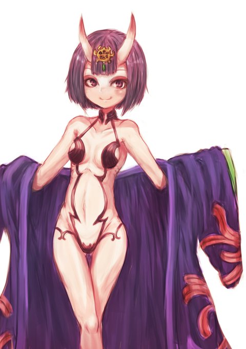 グリザイア練習酒呑童子さん
カラーの厚塗りもしれどうまくいかなひ 