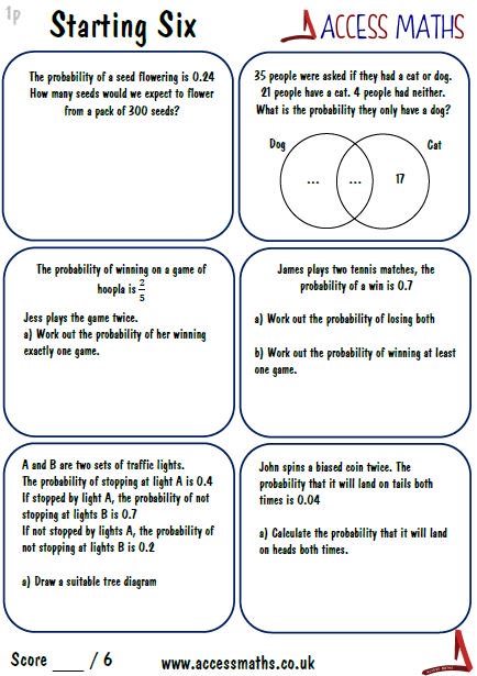 AccessMaths's tweet image. **NEW** Just uploaded 6 weeks of Higher 9-1 Starters! 5 per week for the last term! Made for my top set 9's! Enjoy 😃 accessmaths.co.uk/9-1-starters.h…