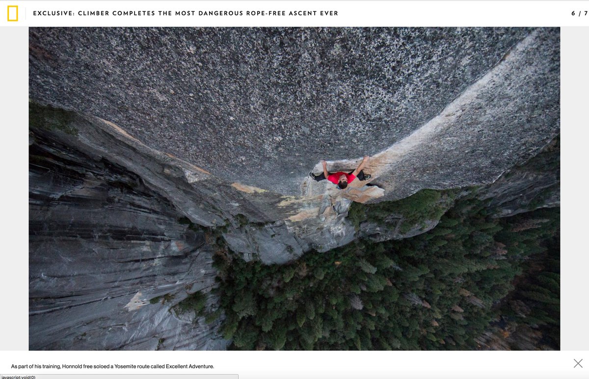 MaxCRoser's tweet photo. Alex Honnold climbed Yosemite’s 3,000-foot El Capitan wall free solo: https://t.co/i6KzSNrMbd https://t.co/E6oGkxTskE