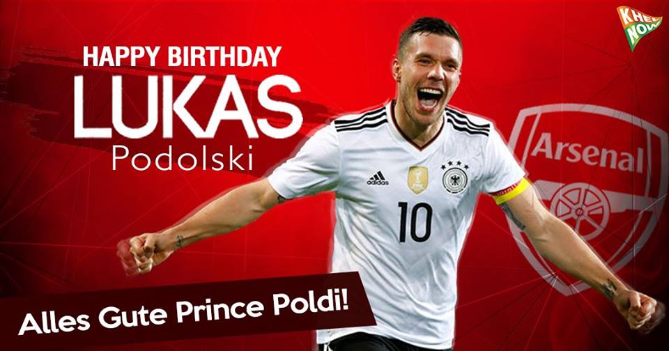 Happy birthday to former and international forward Lukas Podolski. The striker turns 32 today. 