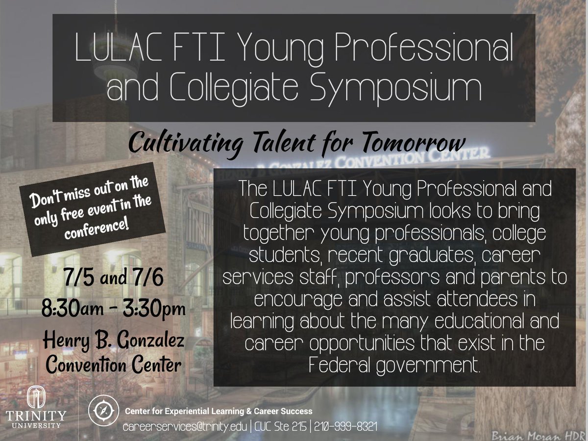 Come join .<a href="/LULAC/">LULAC</a>  as they present the FTI Young Professional Collegiate Symposium event. #TigerTakeAdvantage >> ht.ly/NXkr30aXhdp