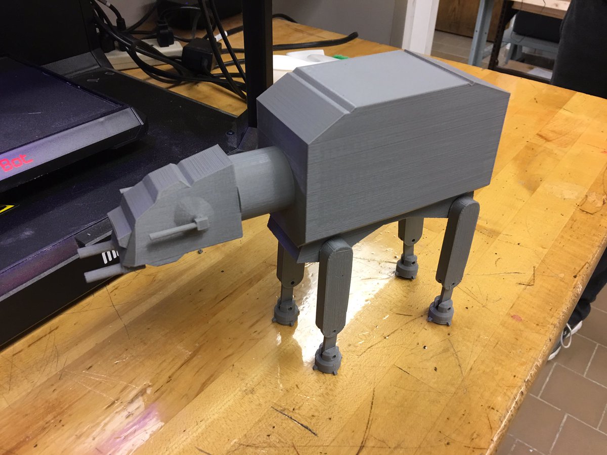 Student designed and printed his own ATAT for his legacy project. <a href="/make/">Make:</a> <a href="/makerbot/">MakerBot</a> <a href="/Onshape/">Onshape by PTC</a> @lpodmers #StarWars