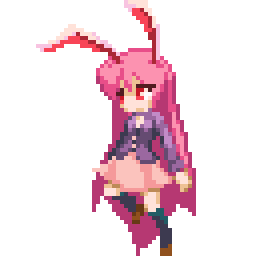 鈴仙・優曇華院・イナバ 「うどんちゃんドット絵」|ほにゃーのイラスト