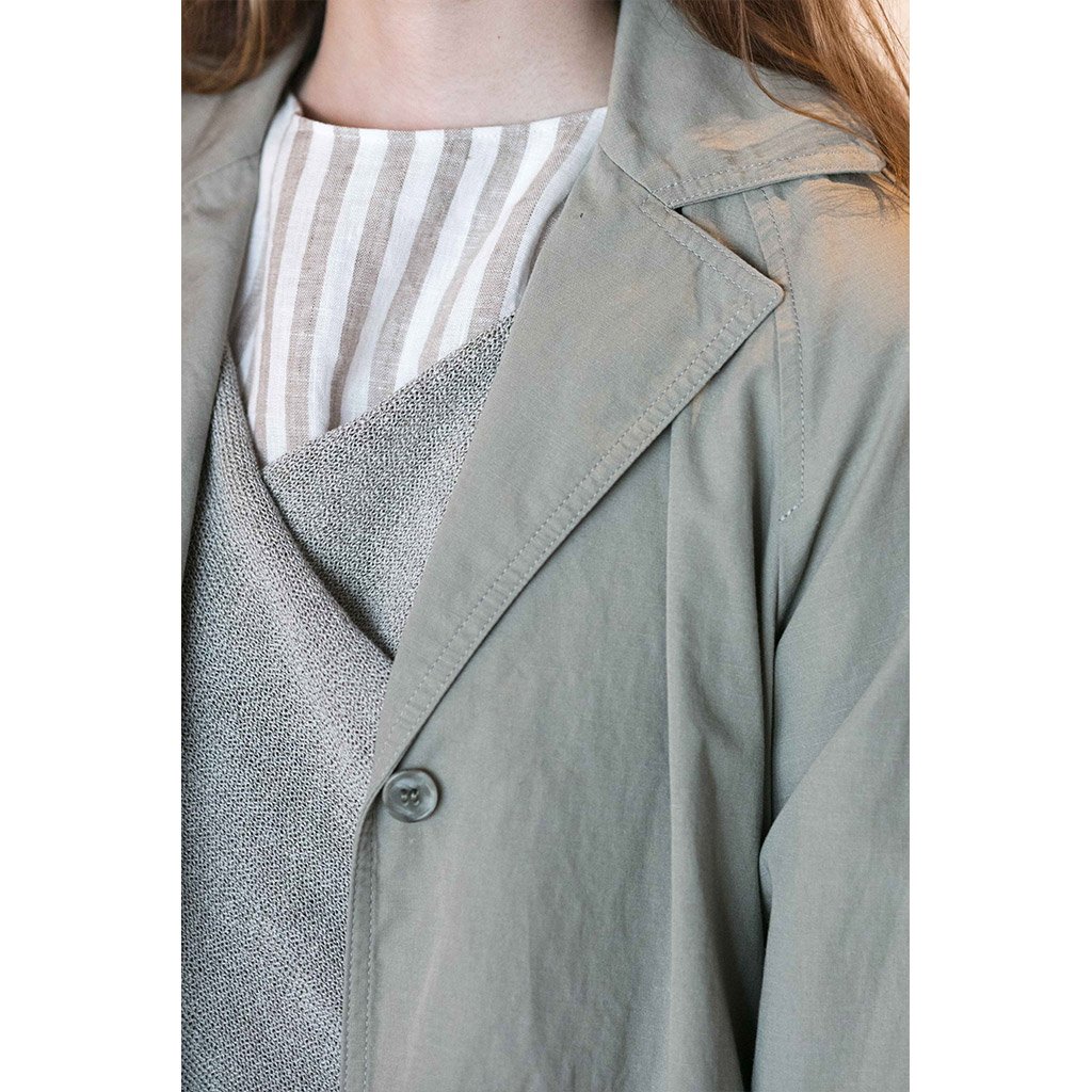 BlueButtonShop's tweet photo. Lightweight Fabric Layering + White Socks
#HenderScheme 2-year old Loafer and Small Pouch
#EvamEva 
Trench Coat 
Melange Yarn Cross Vest https://t.co/vHjNDeEUr3