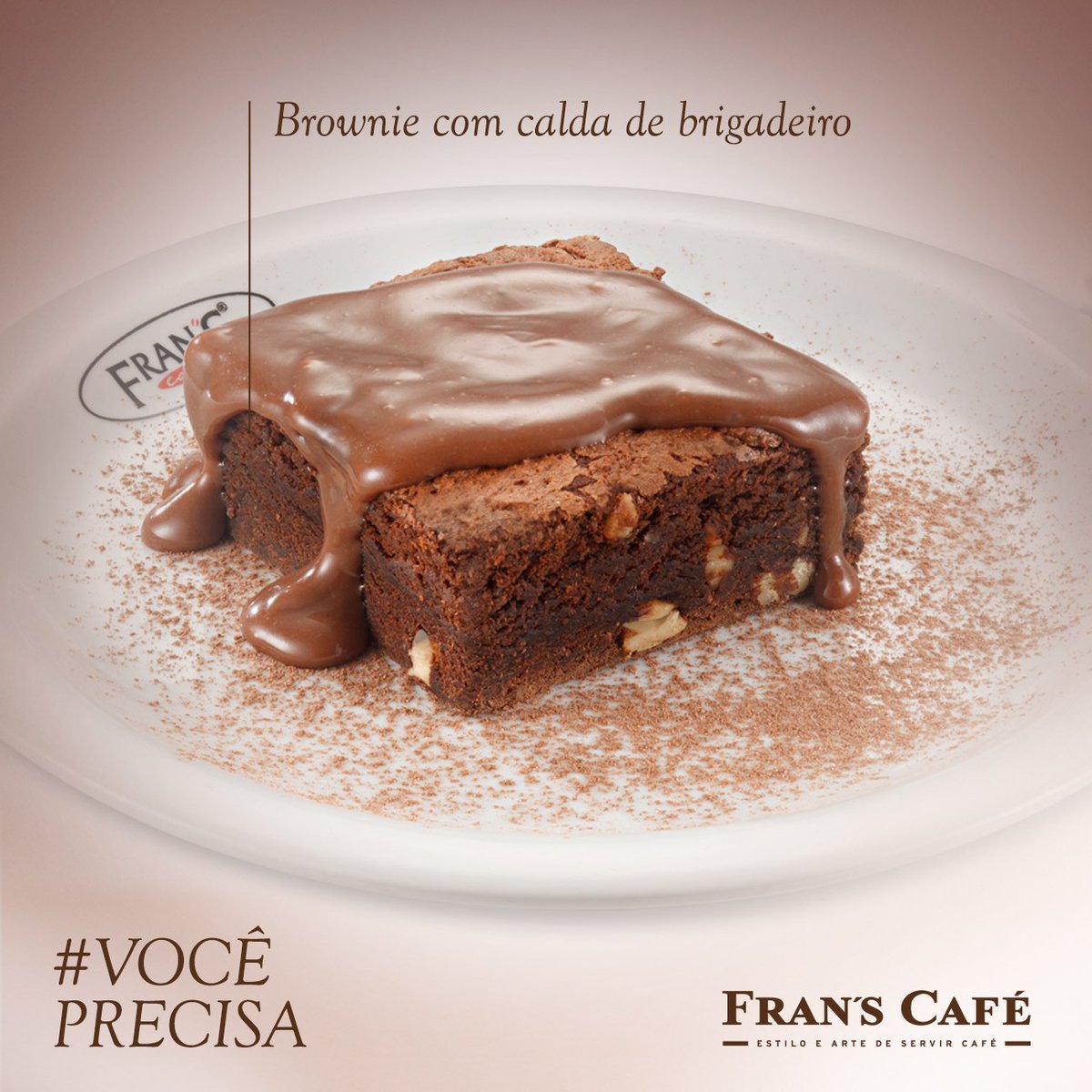 Quantas curtidas essa delícia merece?  #VemProFrans #FransCafé #VocêPrecisa #Brownie