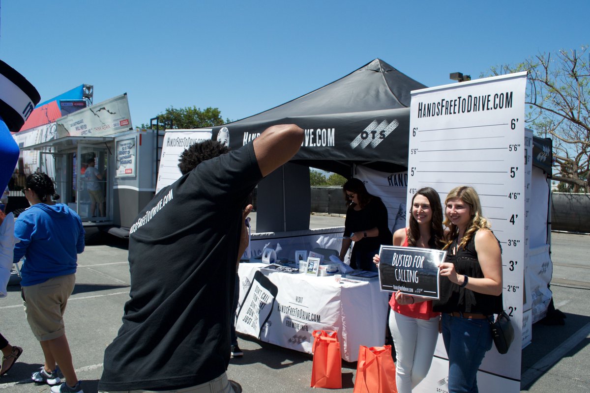 GoSafelyCA's tweet photo. Holding your phone while driving is illegal. Visit our booth in Eaton Plaza 11:30am - 2pm to learn more. Win fun prizes! #HandsFreeToDrive https://t.co/ZHFGrECe2X